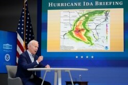 جو بایدن، رئیس جمهوری آمریکا، روز شنبه در یک جلسه خبری سازمان مدیریت بحران فدرال، به طور مجازی با مرکز هماهنگی و واکنش این سازمان صحبت کرد و از اقدامات آنها در مقابل توفان آیدا مطلع شد.