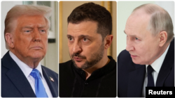 Donald Trump, Volodimir Zelenskyy e Vladimir Putin
