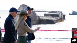 Presidenti Biden duke inspektuar dëmet nga përmbytjet në Kaliforni (19 janar 2023)