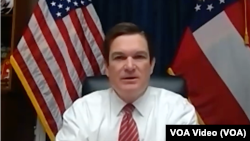 2023年2月1日，來自佐治亞州的共和黨籍聯邦眾議員奧斯汀·斯科特(Austin Scott)參加哈德遜研究所有關食品與農地安全的在線討論。（視頻截圖）