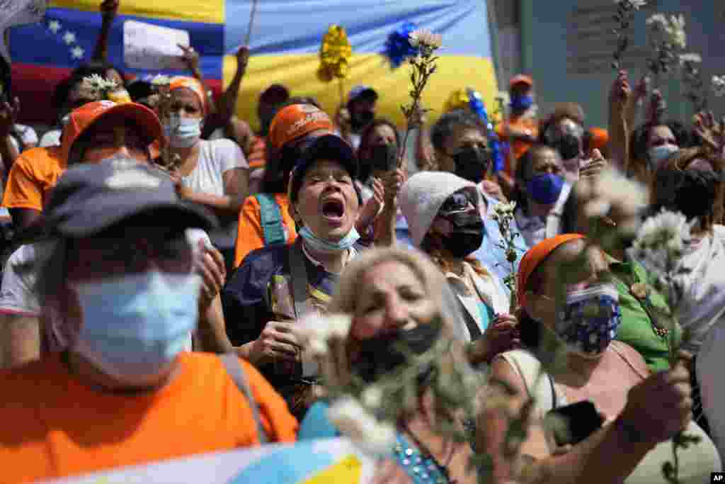 گرامیداشت روز جهانی زن در شهر کاراکاس ونزوئلا