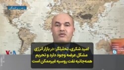 امید شکری، تحلیلگر- در بازار انرژی مشکل عرضه وجود دارد و تحریم همه‌جانبه نفت روسیه غیرممکن است 