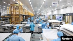 2019年2月21日浙江省寧波市一家陽能電池板工廠