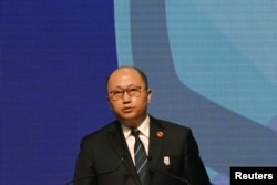 资料照：香港中联办主任郑雁雄。他曾经以用强硬手段处理乌坎村村民集体维权事件而闻名。