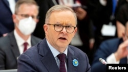 FILE PHOTO: Australian Prime Minister Anthony Albanese attends the Quad leaders’ summit, in Tokyo, Japan, May 24, 2022. Albanese is in Indonesia on a two-day official visit.
