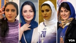 از راست باران کوثری، راضیه جانباز، شیلا خداداد و مونا فرجاد تازه ترین هنرمندانی هستند که از معترضان حمایت کرده‌اند. 