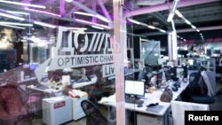 "Dojd" telekanalining Moskvadagi studiyasi, 2021-yil, 20-avgust. Ukraina urushi ortidan kanal Rossiyadagi faoliyatini to'xtatdi.