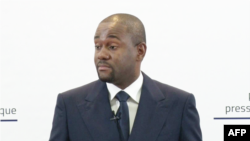 ARCHIVES - Ike Ngouoni, ancien porte-parole de la Présidence de la République gabonaise sous Ali Bongo à Libreville, le 7 mars 2019.