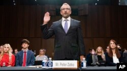 Peiter Zatko, mantan kepala keamanan Twitter memberikan kesaksian kepada para anggota Kongres AS di Washington, DC Selasa, 13 September 2022. 