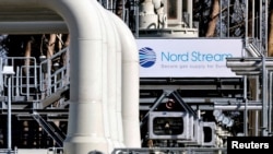 In this file photo, pipes at the landfall facilities of the Nord Stream 1 gas pipeline are pictured in Lubmin, Germany, March 8, 2022. (REUTERS/Hannibal Hanschke/File Photo)