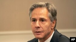 រូបឯកសារ៖ រដ្ឋមន្ត្រី​ការបរទេស​អាមេរិក​លោក Antony Blinken ពេល​លោក​ចូលរួម​នៅក្នុង​មហាសន្និបាត​អង្គការ​សហប្រជាជាតិ​លើក​ទី៧៧ នៅថ្ងៃទី២៣ ខែកញ្ញា ឆ្នាំ២០២២។