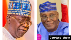 Tinubu, hagu, Atiku dama (Hoto: Facebook: Kashim Shettima/Atiku Abubakar