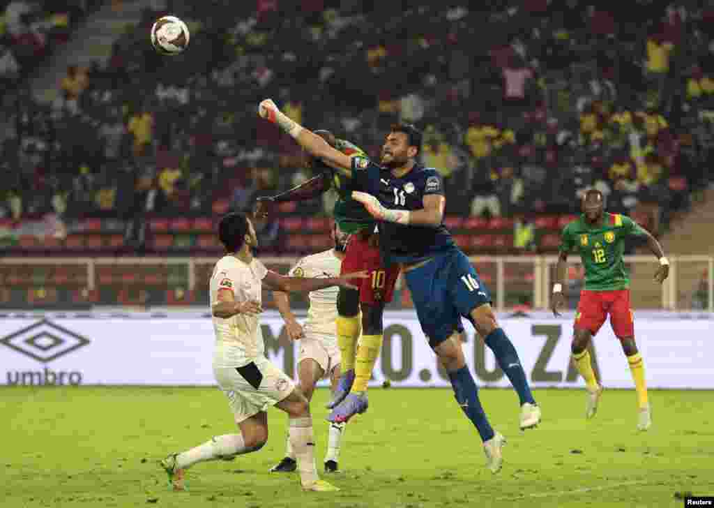 Egypt's Mohamed Abou Gabal in action, Feb. 3, 2022.