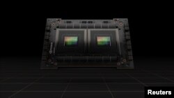 The Nvidia's new Grace CPU Superchip unveiled at the chipmaker's AI developer conference is seen in this undated handout image obtained by Reuters. (Nvidia/Handout via REUTERS)