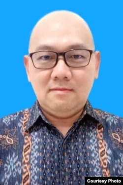 位於印尼西爪哇省勿加泗市的印尼總統大學國際關係學系助理教授賴劍文(Harryanto Aryodiguno) (照片提供：賴劍文)