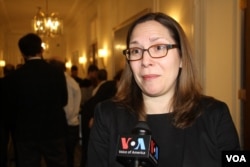 美国的德国马歇尔基金的高级研究员罗森伯格（Laura Rosenberger）在2018年1月16日。