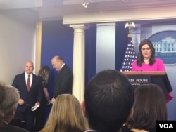Sarah Huckabee Sanders, vocera de la Casa Blanca.