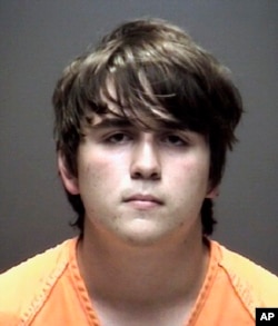 This photo provided by the Galveston County Sheriff's Office shows Dimitrios Pagourtzis, who law enforcement officials took into custody Friday, May 18, 2018, and identified as the suspect in the deadly school shooting in Santa Fe, Texas, Friday.