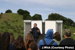 FILE: John Wick talks about carbon farming to a group of students at his Nicasio Native Grass Ranch in California..