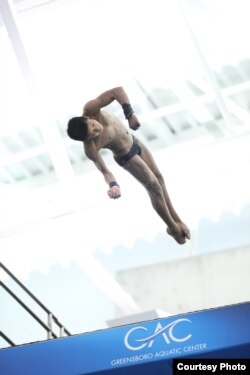 Jordan Pisey Windle, a Cambodian-born American, is a member of the United States National Team and is ranked in the top 5 divers in the United States. (Courtesy Photo)
