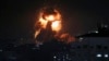Eksplozija izazvana izraelskim vazdušnim udarom, snimljena iz kancelarije lidera Hamasa Ismaila Hanijeha, u Gazi, 25. marta 2019.