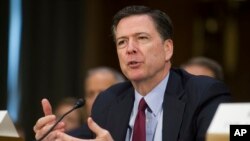 James Comey, le directeur du FBI, lors d'une audition au Congrès, Washington, le 10 janvier 2017