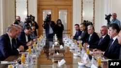 کۆبونەوەی شاندی هەرێمی کوردستان بە سەرۆکایەتی نێچیرڤان بارزانی سەرۆکی هەرێم لە تاران لەگەڵ وەزیری دەرەوەی ئێران