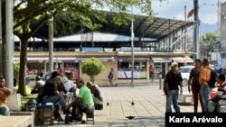 Plazas desalojadas de la venta informal en el Centro Histórico de San Salvador, El Salvador.