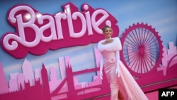 FILE - Australian actress Margot Robbie arrives for the European premiere of "Barbie" in central London on July 12, 2023. The movie has been a huge success. (Photo by JUSTIN TALLIS / AFP)