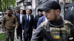 Держсекретар США Ентоні Блінкен у Києві 14 травня 2024 р. Фото: Brendan Smialowski/via AP