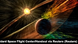 Umetnički prikaz solarne oluje koja je pogodila Mars (Foto: REUTERS/NASA/Goddard Space Flight Center/Handout)