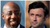 Reverendo Raphael Warnock y Jon Ossoff, senadores electos demócratas por el estado de Georgia, vistos en una combinación fotográfica de archivo.
