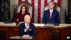 美國總統拜登在國會發表國情咨文演說。 （2023年2月7日）