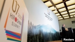 Državni sekretar SAD Entoni Blinken govori tokom konferencije za šampu na zatvaranu sastanaka ministara inostranih poslova zemala G7 u Karuizavi, Japan, 18. aprila 2023.