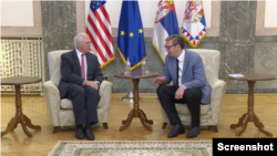 Ambasador SAD Kristofer Hil na sastanku sa predsednikom Srbije Aleksandrom Vučićem 