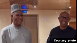 Datti Baba-Ahmed, hagu, da Peter Obi, dama (Hoto: Facebook/Peter Obi Movement)