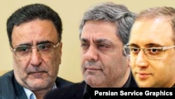 از راست: آل‌احمد، رسول‌اف و تاجزاده.