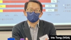 香港中文大學社會科學院客席講師葉國豪。(美國之音 湯惠芸)
