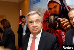 FILE - United Nations High Commissioner for Refugees (UNHCR) Antonio Guterres.
