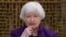 Bộ Trưởng Yellen tại một cuộc họp báo ở Bắc Kinh, 8 tháng Tư, 2024.