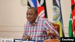 Rais wa Kenya Uhuru Kenyatta baada ya kukabidhiwa uenyekiti wa Jumuiya ya Afrika Mashariki (EAC) Jumamosi Februari 27, 2021