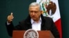 ARCHIVO - El presidente de México, Andrés Manuel López Obrador en el 6to. aniversario de la desaparición de 43 estudiantes normalistas de Ayozinapa. Ciudad de México, septiembre 26 de 2020.