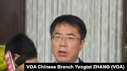 台灣執政黨民進黨立委黃偉哲 （攝影：美國之音張永泰）