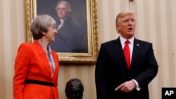 Rais Donald Trump na Waziri Mkuu wa Uingereza Theresa May