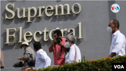 El bloque llamado Alianza Ciudadana inscribiéndose ante el Poder Electoral de Nicaragua el miércoles 12 de mayo de 2021. [Foto: VOA/Houston Castillo]