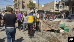 محل انفجار ناشی از حمله موشکی در سوریه (آرشیو)