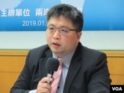 台湾国际法学会副秘书长林廷辉 （美国之音张永泰拍摄）