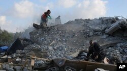 منطقه‌ای از شهر رفح پس از حملات اسرائیل