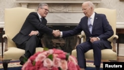 جو بایدن و کی‌یر استارمر.