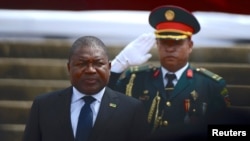 Le président Filipe Nyusi à Maputo au Mozambique le 15 janvier 2020.